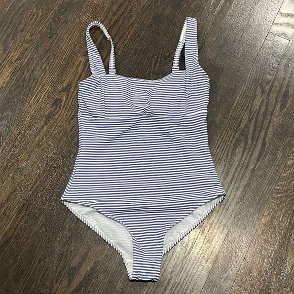 SEA LEVEL AUSTRALIA Sorrento Striped One-Piece Ruched Swimsuit Women's Size US 6 - Picture 1 of 9
